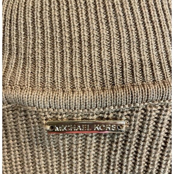 Michael Kors Mock Neckline Sweater Leopard Faux Fur Cuff NWT Size XL - Picture 7 of 8